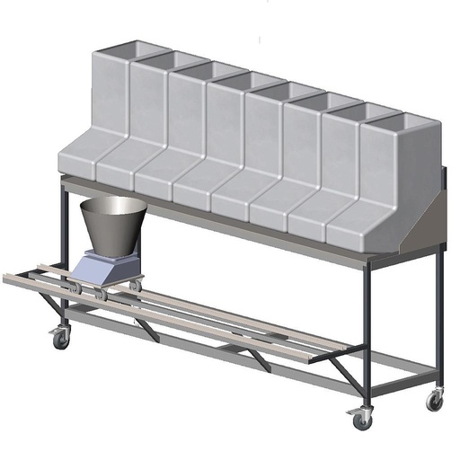 [TTRX-2206019] INGREDIENT WEIGHING TABLE with removable shelf to scale 